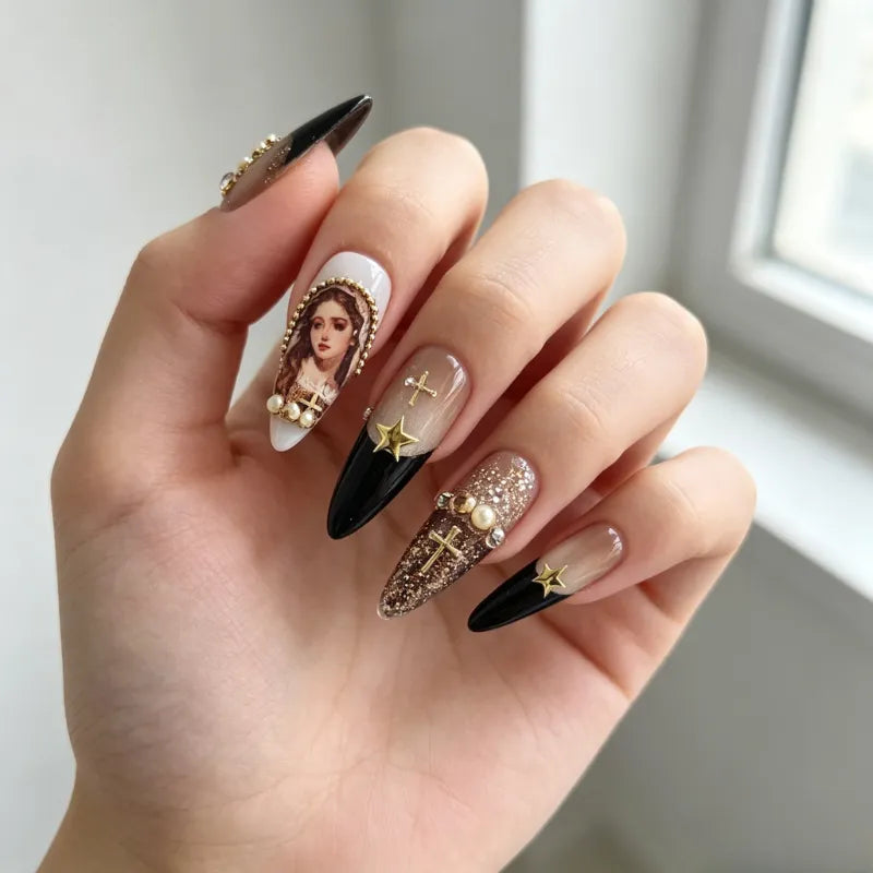 Handmade Press On Nails, Reusable Multi-Style Fake Nails for Daily Wear