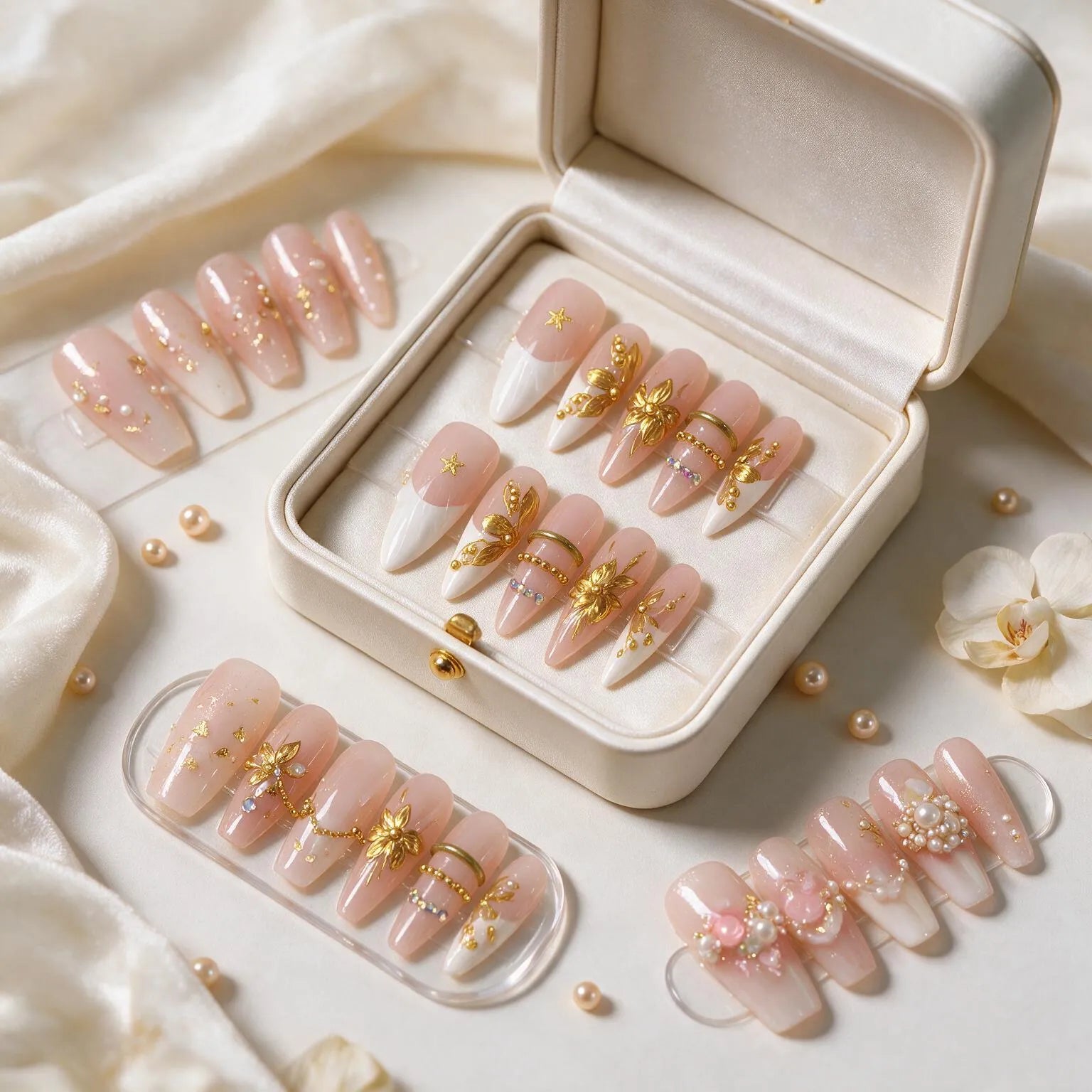 Handmade Press-On Nails – Versatile Fake Nails for Daily, Party, Wedding & More