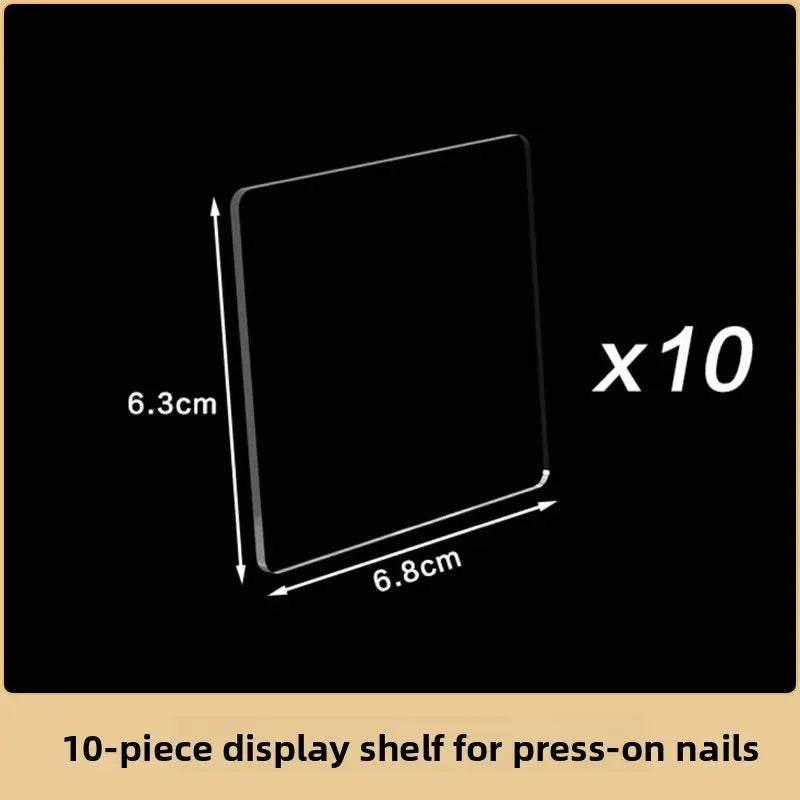 Acrylic Press-On Nail Display Stand, Dustproof & Waterproof Multi-Tier Storage Rack for Nail Art Collection
