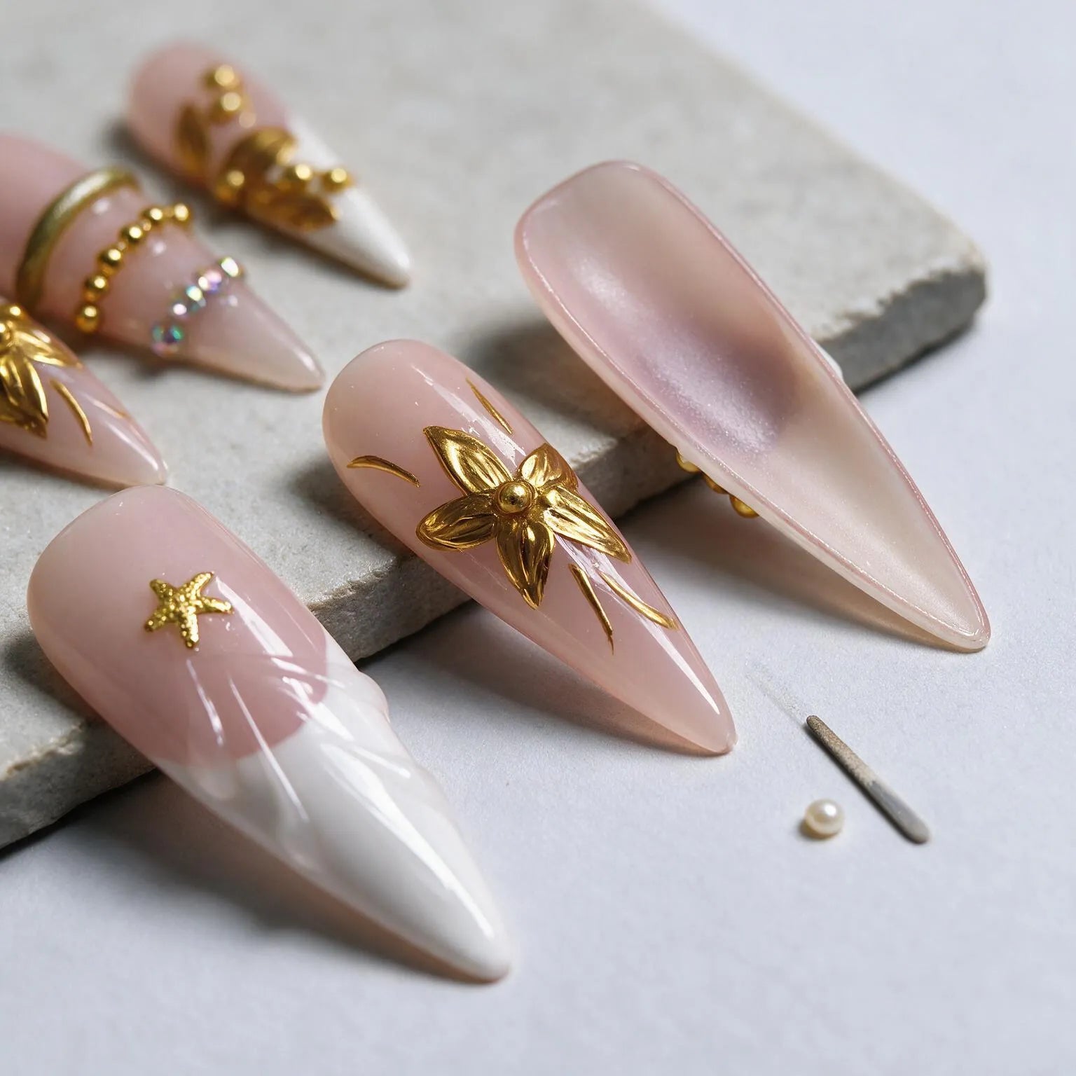 Handmade Press-On Nails – Versatile Fake Nails for Daily, Party, Wedding & More