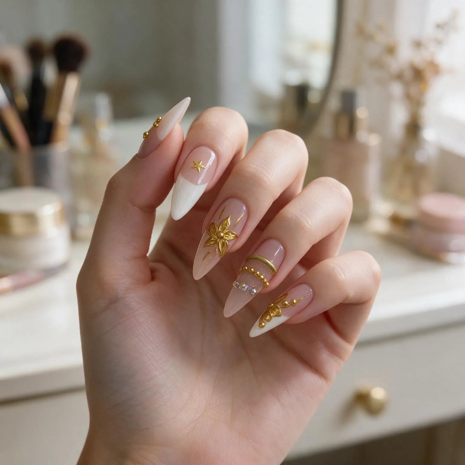 Handmade Press-On Nails – Versatile Fake Nails for Daily, Party, Wedding & More